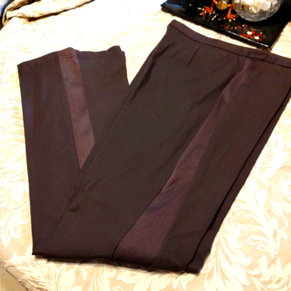 🤎Fab Vintage VS Moda Int'l Chocolate Brown Bootleg Bootcut Pants Slacks - M